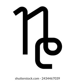 capricorn zodiac icon vector illustration design