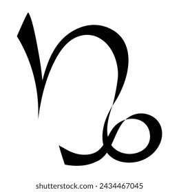 capricorn zodiac icon vector illustration design