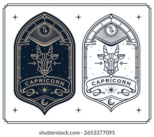 
cartazes do zodíaco de capricórnio astrology cards set , horóscopo, tarô, cartomante. Vintage ilustração mística esboço desenho da mão, modelos de horóscopo esotérico mágico para cartaz de impressão de parede