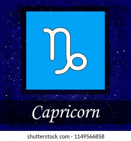 Capricorn. Zodiac sign. Astrology. Quality. Vector illustration.