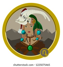 Capricorn. Zodiac sign. Christmas edition