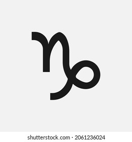 Capricorn zodiac sign icon isolated on background. Astrology symbol modern, simple, vector, icon for website design, mobile app, ui. Vector Illustration