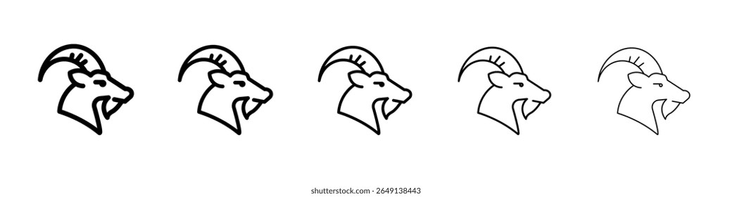 Capricorn zodiac sign icon simple illustration logo art