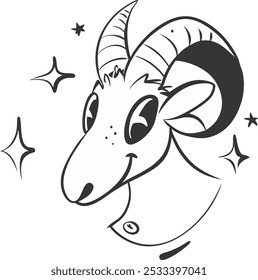 signo del zodiaco capricornio Ilustración Arte