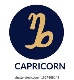 Capricorn zodiac sign is isolated. Astrology. The science of the stars.