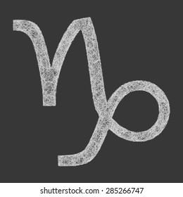 Capricorn zodiac sign line art