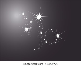 Capricorn Zodiac sign on the dark background