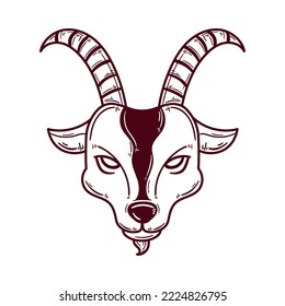 capricorn zodiac sign sketch icon