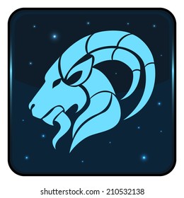 Capricorn zodiac sign. Vector Illustration