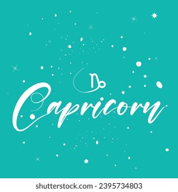 capricorn zodiac typography and calligraphy, astrologi capricorn element, Abstract illustration of the zodiac sign capricorn, Icon Astrology capricorn, Zodiac icon. Astrology. Vector illustrat