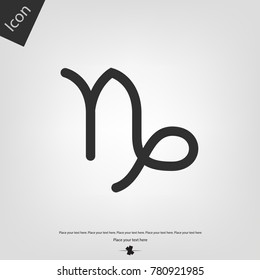 Capricorn zodiac vector icon