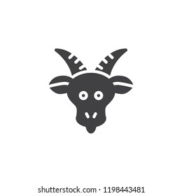 Capricorn zodiac vector icon. filled flat sign for mobile concept and web design. Goat solid icon. Symbol, logo illustration. Pixel perfect vector graphics