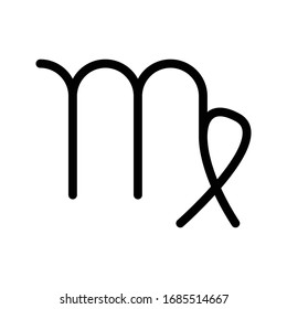 Capricorns vector thine line icon 