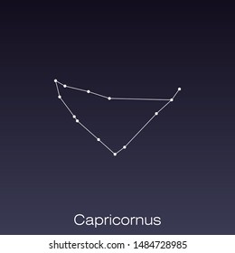Capricornus constellation as it can be seen by the naked eye.