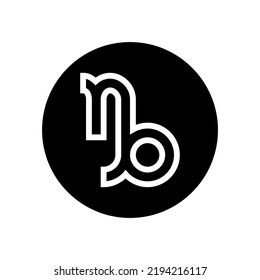 capricornus zodiac glyph icon vector. capricornus zodiac sign. isolated symbol illustration