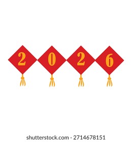  Gorras que forman "2026" Año Diseño