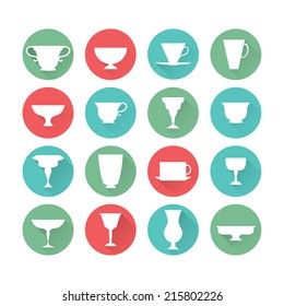 Caps icons set for design web