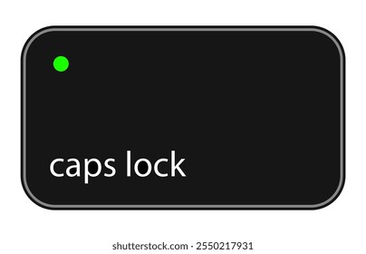 Caps Lock, imagem de vetor verde do botão