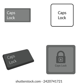 caps lock icon vector illustration design