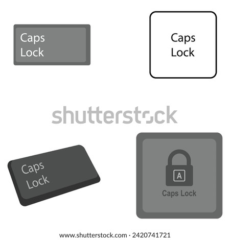caps lock icon vector illustration design