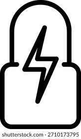 Vector de ilustración de icono de línea de bloqueo de tapas