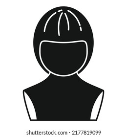 Caps wig icon simple vector. Long style. Trendy model