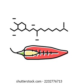 capsaicin pepper color icon vector. capsaicin pepper sign. isolated symbol illustration