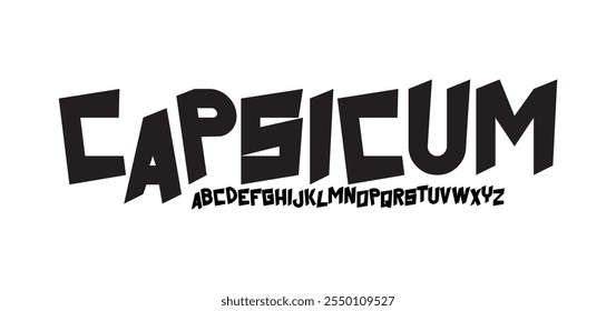 Capsicum, Abstract sport modern alphabet fonts. Typography bold typeface design for sport, technology, fashion, digital, future creative logo font. vector illustration
