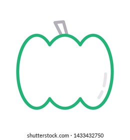 capsicum color line vector icon