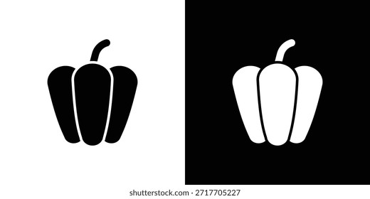 Capsicum icon black flat pictogram. For graphic and web design.