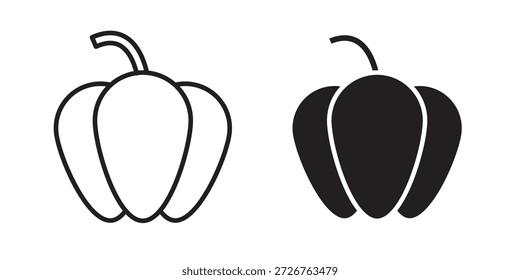 Capsicum-Symbolsatz. Paket mit minimalem Logo-Webelement.