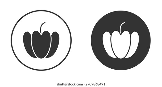 Capsicum-Symbol-Zeichen-Paket. Vektorsymbole für grafische Designs