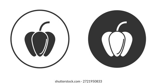 Ícone Capsicum silhueta forma gráfico simples símbolos clipart