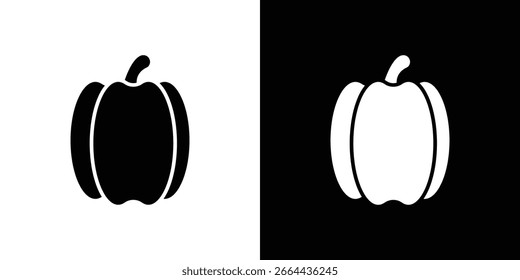 Símbolo de icono de pimiento. Icono de Vector en diseño plano de moda