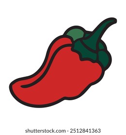 capsicum icon vector art illustration.