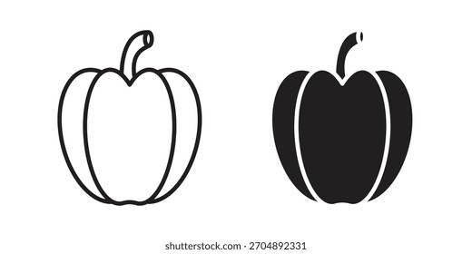 Capsicum icon vector collection. vector stock symbol illustrations