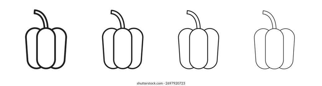 Capsicum-Symbol, Vektorgrafik. EPS 10 editierbarer Vektor.