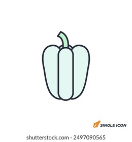 Capsicum icon vector illustration. Capsicum symbol isolated on white background