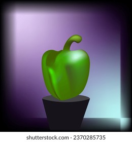 Capsicum Pfeffer Vektor Green Bell