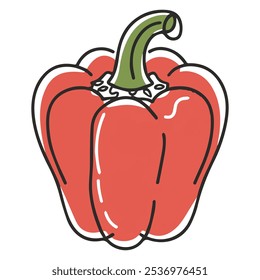 Capsicum silhueta vetor arte ilustração