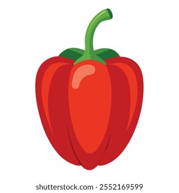 Capsicum and Sweet Peppered With Vector