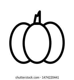 capsicum thin line vector icon