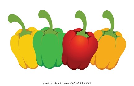 Capsicum  Vector  Design And Illustration. 