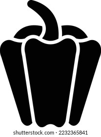 Ilustración de diseño de icono del vector Capsicum
