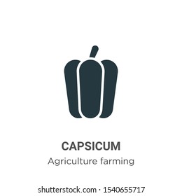 Capsicum vector icon on white background. Flat vector capsicum icon symbol sign from modern agriculture farming and gardening collection for mobile concept and web apps design.