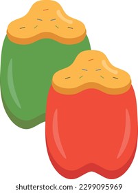 ilustración capsicum Vector en un fondo transparente. Símbolos de calidad premium. Iconos planos para el concepto y el diseño gráfico.