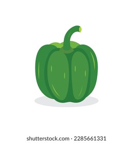 Capsicum vector illustration pepper capsicum slices on white background