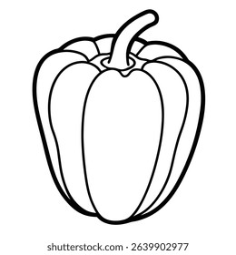 Capsicum Vector on White Background