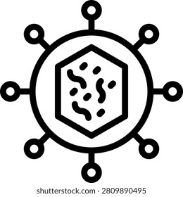 Capsid Vector Design Icon Style