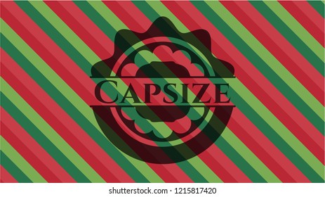 Capsize christmas badge background.